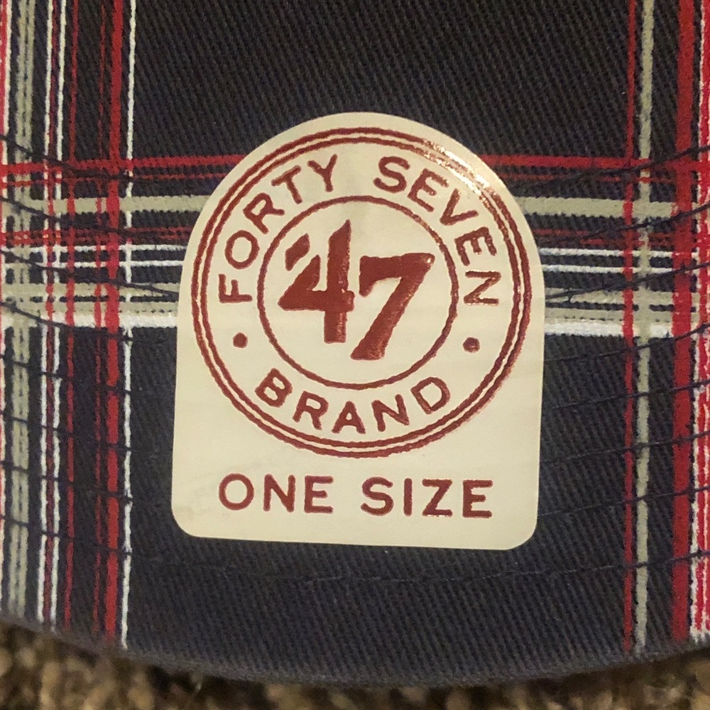 Chicago Cubs 47 Brand One Size Fits All Women’s Plaid Sun Visor, new with tags. - Picture 4 of 7